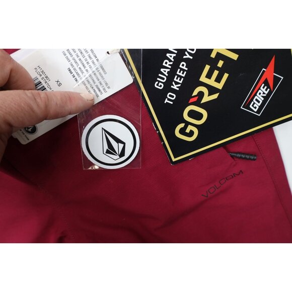 New Volcom Snowboarding Womens XS Spell Out Waterproof Goretex Snow Pants Purple - Picture 10 of 16